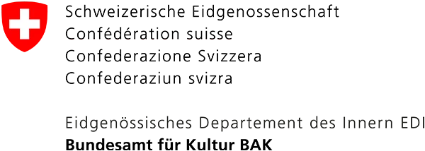 Schweizer Flaggensymbol neben schwarzem Text, mit einer roten Linie darüber, die Unterstützung symbolisiert.