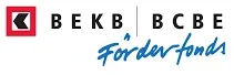 Logo der BEKB BCBE mit Trägerschaft und Förderfonds in blauer Schrift darunter.